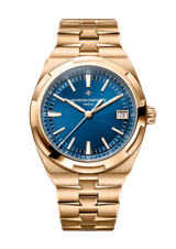 Vacheron Constantin Overseas Rose Gold 11.0 mm - Pink Gold Bracelet - Blue Dial - 4500V/110R-B705