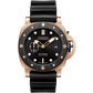 Panerai Submersible QuarantaQuattro Goldtech™ 44 MM - Black Rubber Strap - Black Dial - PAM02070