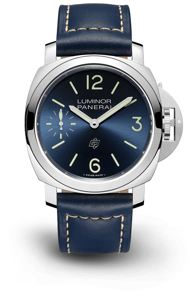 Panerai Luminor Stainless Steel 44 MM - Blue Leather Strap - Blue Dial - PAM01085