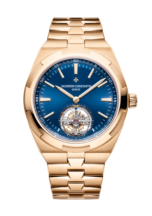 Vacheron Constantin Overseas Tourbillon Rose Gold 42.5 mm - Pink Gold Bracelet - Blue Dial - 6000V/110R-B733