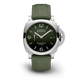 Panerai Luminor Marina ESteel Blu Stainless Steel 44 MM - Green Fabric Strap - Green Dial - PAM01356