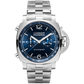 Panerai Luminor Chrono Stainless Steel 44 MM - Stainless Steel Bracelet - Blue Dial - PAM01110