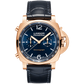 Panerai Luminor Chrono Carbotech Blu Notte Carbon Fibre Rose Gold 44 MM - Dark Blue Leather Strap - Dark Blue Dial - PAM01111