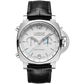Panerai Luminor Chrono Stainless Steel 44 MM - Black Leather Strap - White Dial - PAM01218