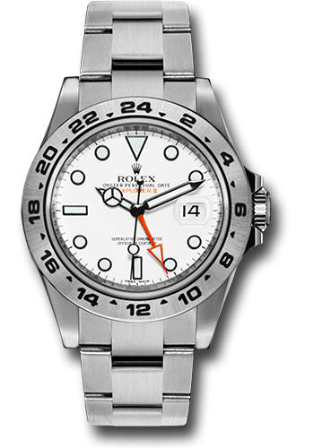Rolex Stainless Steel Explorer II Watch - 42 MM - Oyster Bracelet - White Dial - 216570-0001