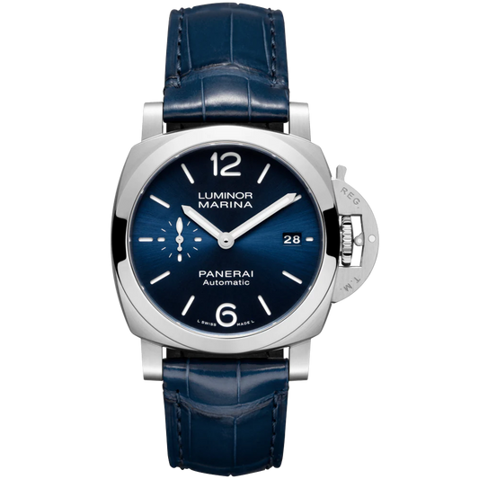 Panerai Luminor Quaranta Stainless Steel 40 MM - Blue Leather Strap - Blue Dial - PAM01370