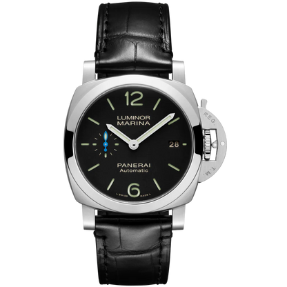 Panerai Luminor Quaranta Stainless Steel 40 MM - Black Leather Strap - Black Dial - PAM01372