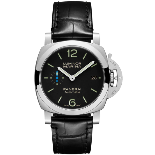 Panerai Luminor Quaranta Stainless Steel 40 MM - Black Leather Strap - Black Dial - PAM01372