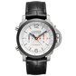 Panerai Luminor Chrono Flyback Zebra Titanium 44 MM - Black Leather Strap - White Dial - PAM01297