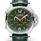 Panerai Luminor Chrono Flyback Stainless Steel 44 MM - Green Leather Strap - Green Dial - PAM01296
