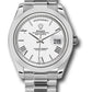 Rolex Presidential Platinum Day-Date 40MM - President Bracelet Watch - Smooth Bezel - White Bevelled Roman Dial - 228206 wrp