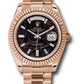 Rolex Presidential Everose Gold Eisenkiesel Dial Day-Date 40MM - President Bracelet Watch - Eisenkiesel Diamond Dial - 228235 eidp
