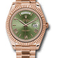 Rolex Presidential Everose Gold Day-Date 40MM - President Bracelet Watch - Olive Roman Dial - 228235 ogrp