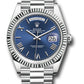 Rolex Presidential Platinum Day-Date 40MM - President Bracelet Watch - Bright Blue Roman Dial - 228236 blrp
