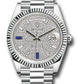 Rolex Presidential Platinum Day-Date 40MM - President Bracelet Watch - Diamond And Sapphire Paved Diamond Dial - 228236 dp8d2sp