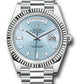 Rolex Presidential Platinum Day-Date 40MM - President Bracelet Watch - Ice Blue Baguette Dial - 228236 ibbdp