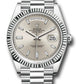 Rolex Presidential Platinum Day-Date 40MM - President Bracelet Watch - Silver Baguette Dial - 228236 sbdp