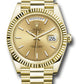 Rolex Presidential Yellow Gold Day-Date 40MM - President Bracelet Watch - Champagne Index Dial -228238 chip