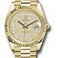 Rolex Presidential Yellow Gold Day-Date 40MM - President Bracelet Watch - Diamond-Paved Dial - 228238 dpbdp
