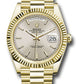 Rolex Presidential Yellow Gold Day-Date 40MM - President Bracelet Watch - Silver Diagonal Motif Index Dial - 228238 sdmip