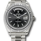 Rolex Presidential White Gold Day-Date 40MM - President Bracelet Watch - Black Index Dial - 228239 bkip