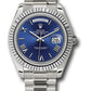 Rolex Presidential White Gold Day-Date 40MM - President Bracelet Watch - Blue Bevelled Roman Dial - 228239 blrp