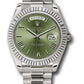 Rolex Presidential White Gold Day-Date 40MM - President Bracelet Watch - Olive Green Bevelled Roman Dial - 228239 ogrp