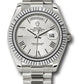Rolex Presidential White Gold Day-Date 40MM - President Bracelet Watch - Silver Quadrant Motif Bevelled Roman Dial - 228239 sqmrp