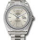 Rolex Presidential White Gold Day-Date 40MM - President Bracelet Watch - Silver Stripe Motif Index Dial - 228239 ssmip