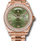 Rolex Presidential Everose Gold Day-Date 40MM - President Bracelet Watch - Olive Roman Dial -  228345RBR ogrp
