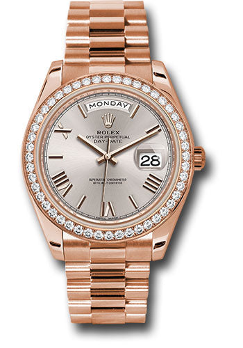 Rolex Presidential Everose Gold Day-Date 40MM - President Bracelet Watch - Sundust Roman Dial - 228345RBR sdrp