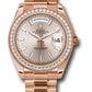 Rolex Presidential Everose Gold Day-Date 40MM - President Bracelet Watch - Sundust Strip Motif Index Dial - 228345RBR sdsmip