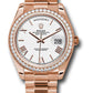 Rolex Presidential Everose Gold Day-Date 40MM - President Bracelet Watch - White Roman Dial - 228345RBR wrp