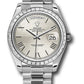 Rolex Presidential Platinum Day-Date 40MM - President Bracelet Watch - Silver Quadrant Motif Bevelled Roman Dial - 228396TBR sqmrp