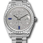 Rolex Presidential Platinum Day-Date 40MM - President Bracelet Watch - Pave Baguette Diamond Dial - 228396tbr dp7d2sp