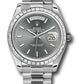 Rolex Presidential Platinum Day-Date 40MM - President Bracelet Watch - Slate Index Dial - 228396tbr slip