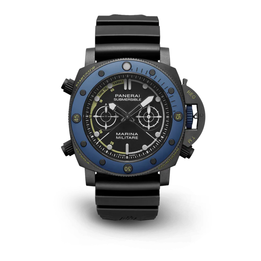 Panerai Submersible Forze Speciali Titanium 47 MM - Black Rubber Strap - Black Dial - PAM02239