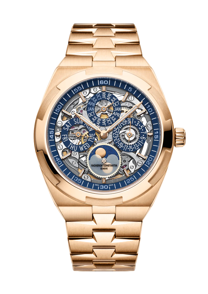 Vacheron Constantin Overseas Perpetual Calendar Rose Gold 41.5 MM - Rose Gold Bracelet - Skeleton Dial - 4300V/120R-B642