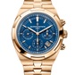 Vacheron Constantin Overseas Chronograph Pink Gold 42.5 MM - Pink Gold Bracelet - Blue Dial - 5500V/110R-B952