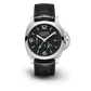Panerai Luminor BiTempo Stainless Steel 44 MM - Black Leather Strap - Black Dial - PAM01360