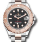 Rolex Steel and Everose Gold Yacht-Master  Watch - 37 MM - Oyster Bracelet - Black Dial - 268621 bko
