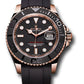 Rolex Everose Gold Yacht-Master  Watch - 37 MM - Oysterflex Strap - Black Dial - 268655