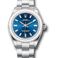 Rolex Stainless Steel Oyster Perpetual no date Watch - 28 MM - Oyster Bracelet - Blue Dial - 276200 bluio