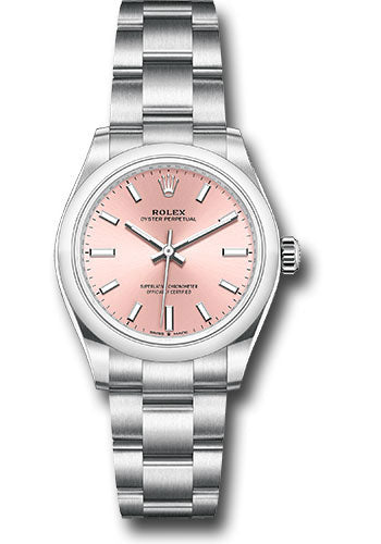 Rolex Stainless Steel Oyster Perpetual no date Watch - 31 MM - Oyster Bracelet - Pink Dial - 277200 pio