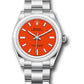Rolex Stainless Steel Oyster Perpetual no date Watch - 31 MM - Oyster Bracelet - Coral Red Dial - 277200 reio