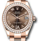 Rolex Everose Gold Datejust - 31 MM - Oyster Bracelet - Diamond Bezel - Chocolate Roman Diamond Six Dial - 278285RBR chodr6o