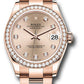  Rolex Everose Gold Datejust - 31 MM - Oyster Bracelet - Diamond Bezel -Rosé Diamond Dial  -278285RBR rsdo