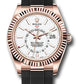 Rolex Everose Gold Sky Dweller Watch - 42 MM - Oysterflex Bracelet - White Dial - 326235 wi