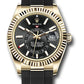 Rolex Yellow Gold Sky Dweller Watch - 42 MM - Oysterflex Strap - Black Dial -  326238 bki
