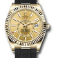 Rolex Yellow Gold Sky Dweller Watch - 42 MM - Oysterflex Strap - Champagne Dial - 326238 chi